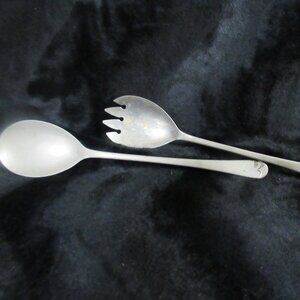 Vintage E.P.S.A.1. Sheffield England salad Fork and Spoon Serving Set
